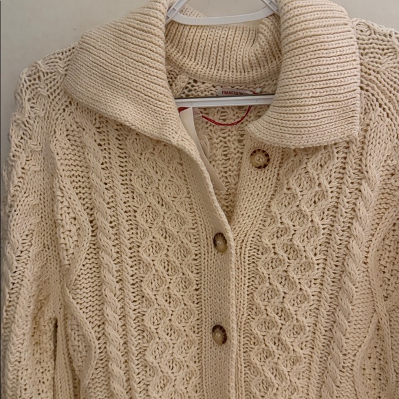 Frances Valentine Fisherman Cableknit Cardigan - Picture 6 of 11